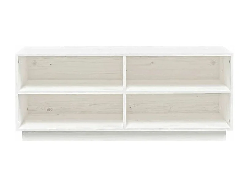 Armoire à chaussures Blanc 110x34x45 Bois de pin massif