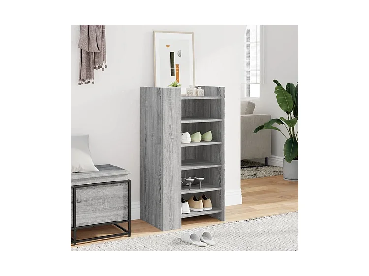 Armoire à chaussures sonoma gris 52x37,5x100