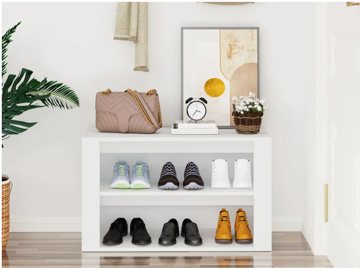 Étagère à chaussures 2 niveaux Padela – Praticité et élégance pour un intérieur bien rangé-Couleur Noir