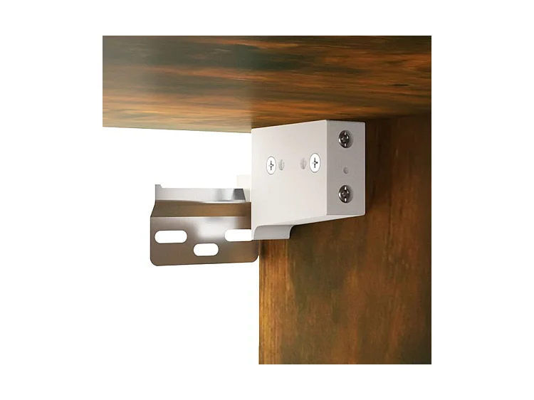 Armoire à chaussures murale en bois Luiza L100xH38xP35 – Élégance et fonctionnalité-Couleur Marron fumé