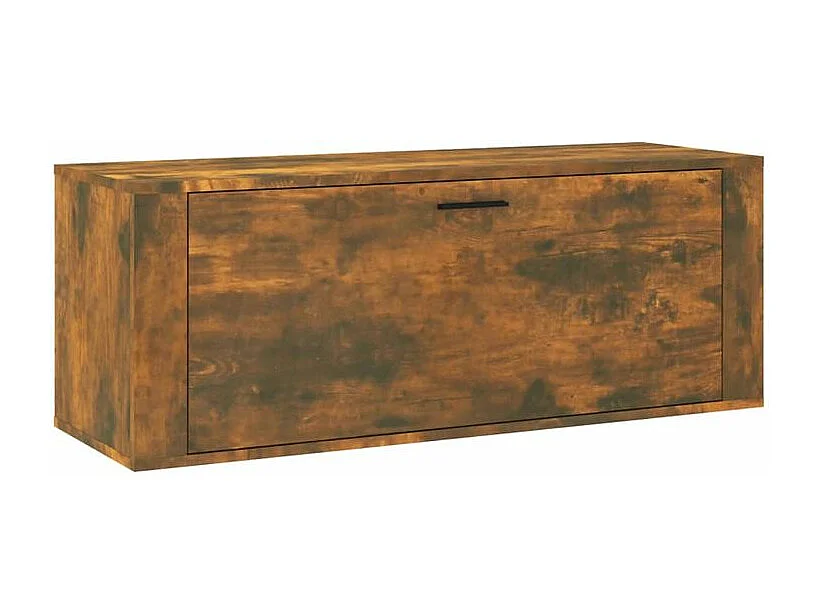 Armoire à chaussures murale en bois Luiza L100xH38xP35 – Élégance et fonctionnalité-Couleur Marron fumé