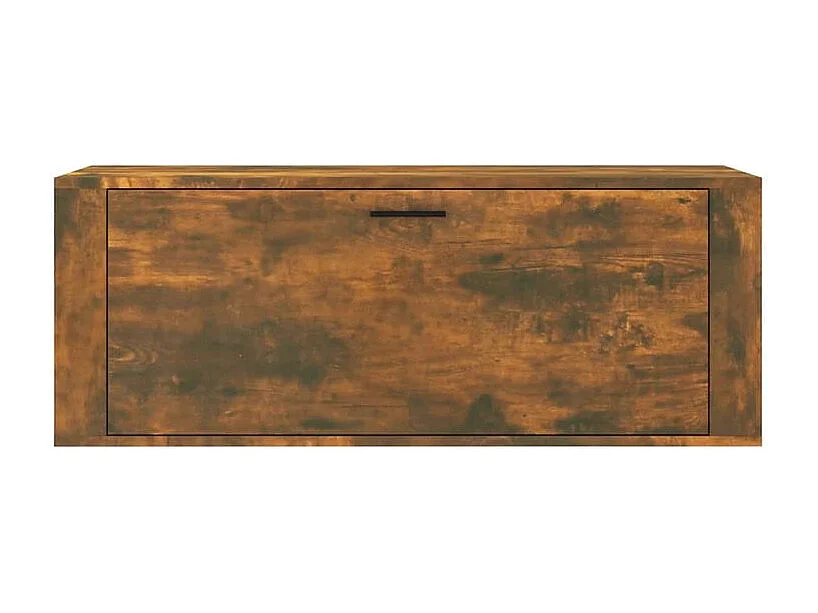 Armoire à chaussures murale en bois Luiza L100xH38xP35 – Élégance et fonctionnalité-Couleur Marron fumé