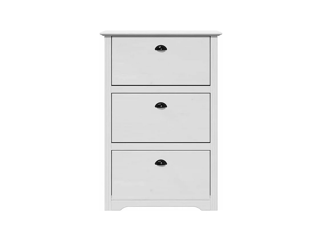 Étagère à chaussures BODO blanc 80x35x118