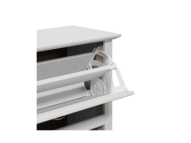 Étagère à chaussures BODO blanc 80x35x118