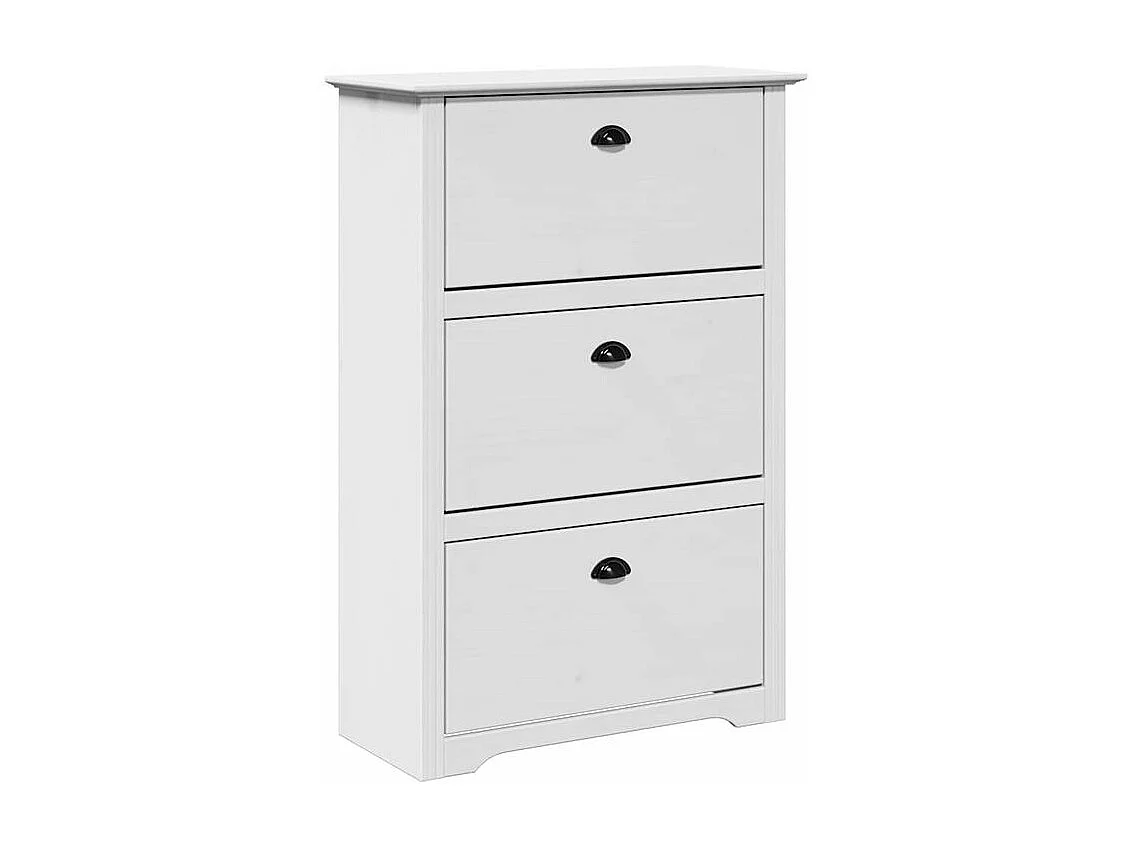 Étagère à chaussures BODO blanc 80x35x118