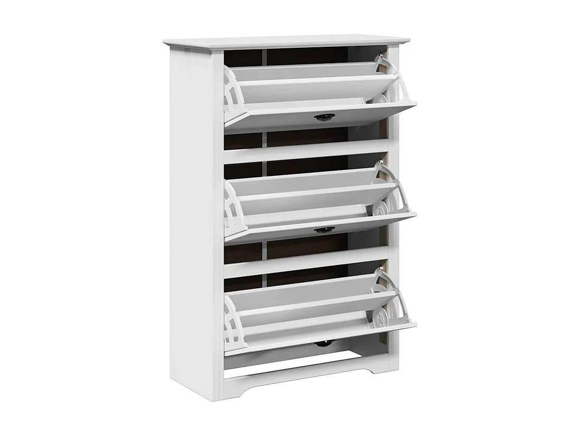 Étagère à chaussures BODO blanc 80x35x118