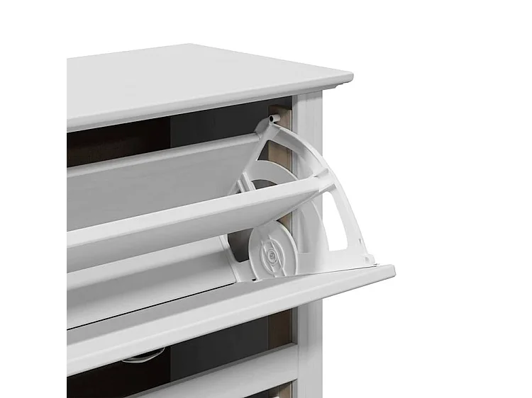 Étagère à chaussures BODO blanc 80x35x118