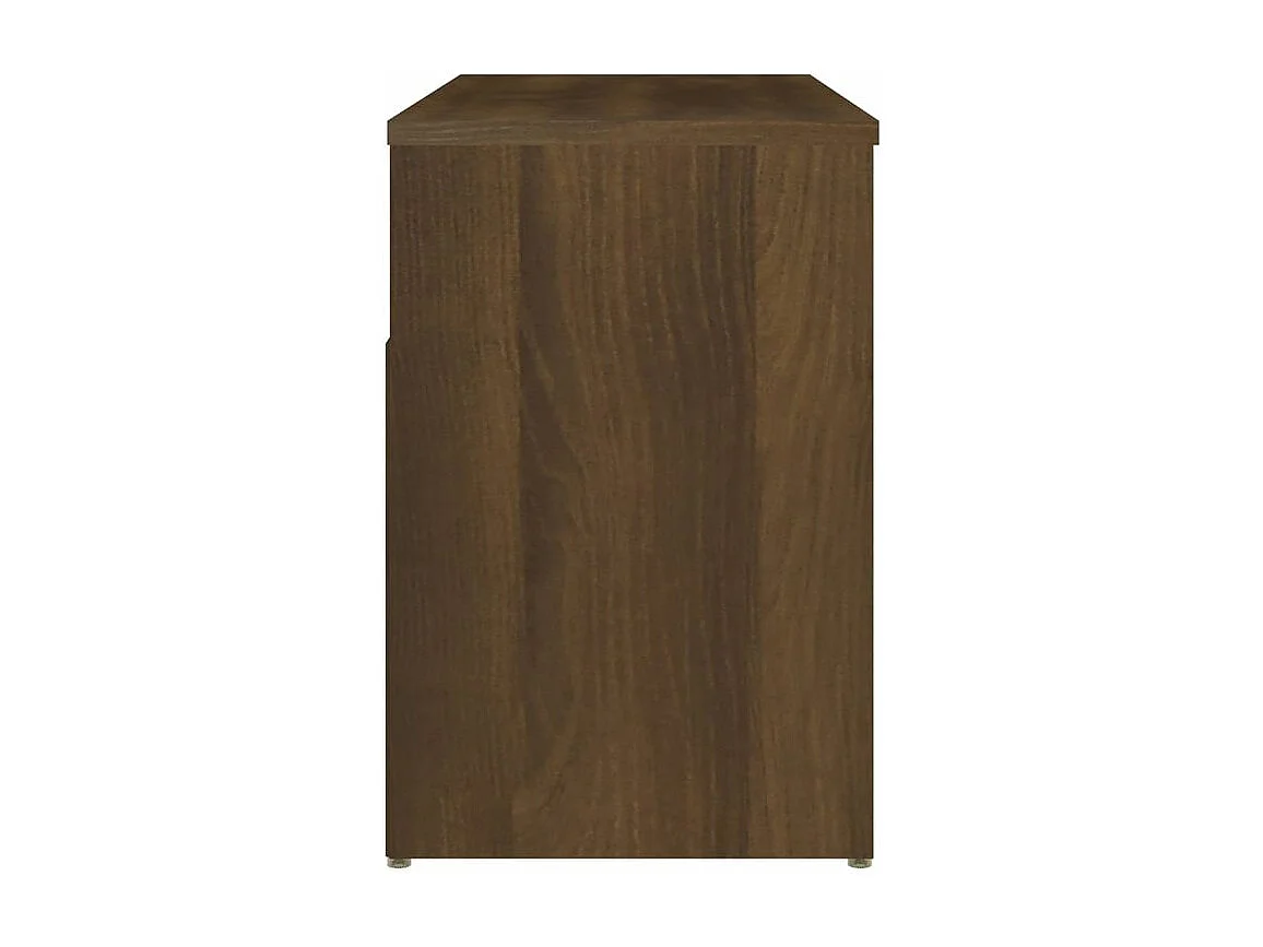 Banc à chaussures avec coffre de rangement Lula L80xH45xP30 – Chic et pratique-Couleur Noyer