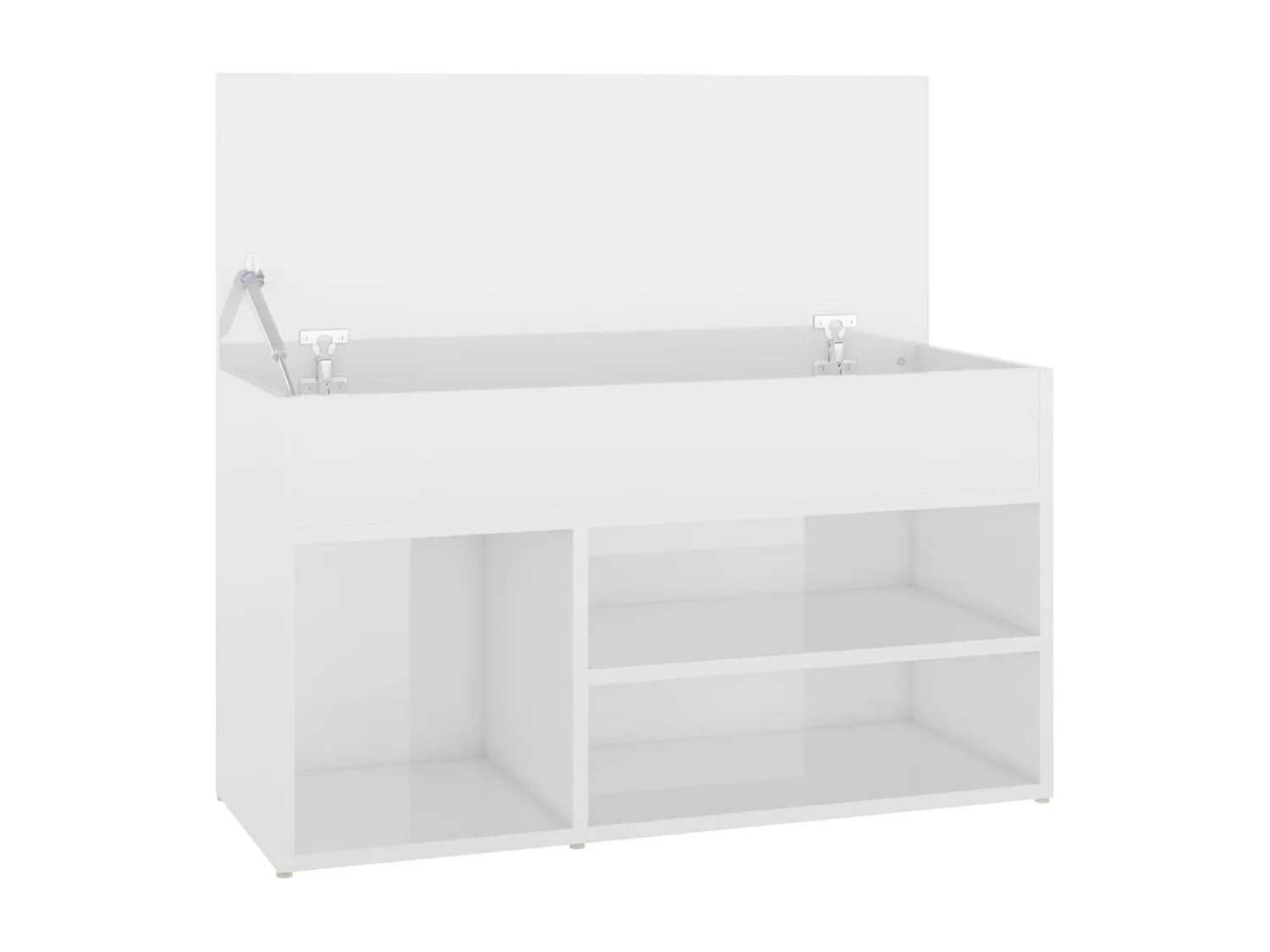 Banc à chaussures avec coffre de rangement Lula L80xH45xP30 – Chic et pratique-Couleur Noyer