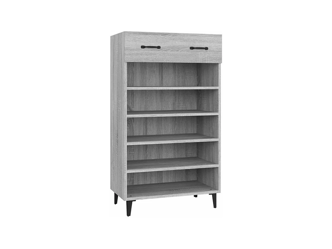 Armoire à chaussures Sonoma gris 60x35x105 Bois d'ingénierie