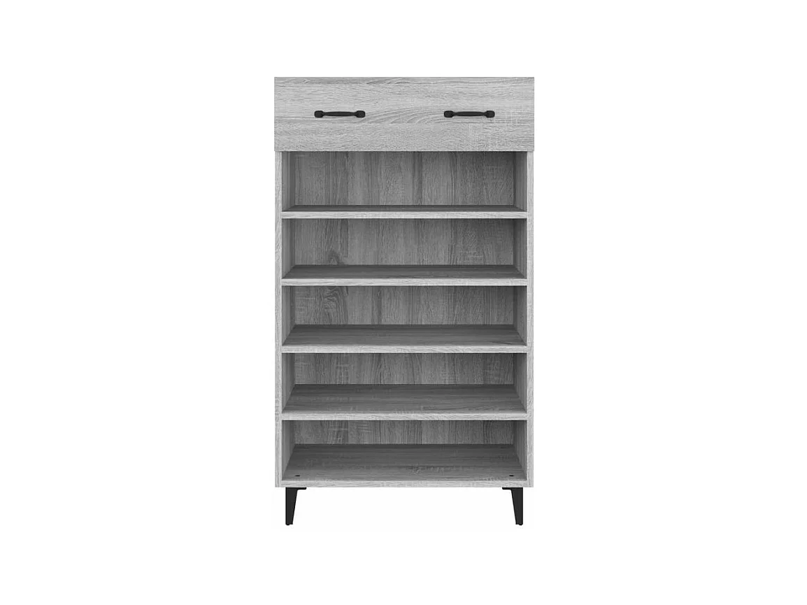 Armoire à chaussures Sonoma gris 60x35x105 Bois d'ingénierie
