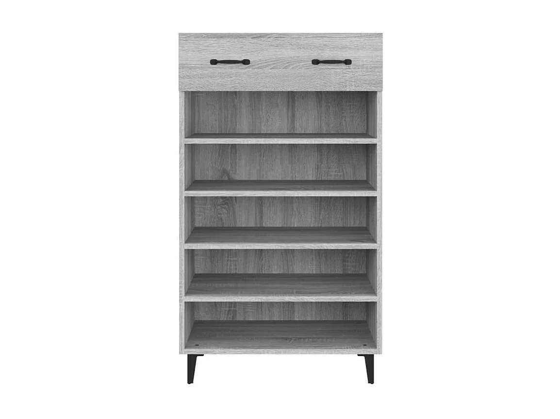 Armoire à chaussures Sonoma gris 60x35x105 Bois d'ingénierie