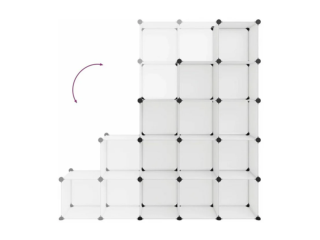 Cubes de rangement 15 pcs Transparent PP