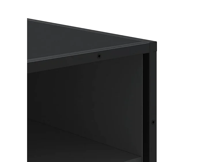 Étagère à chaussures noir 48x38x97,5 bois d'ingénierie