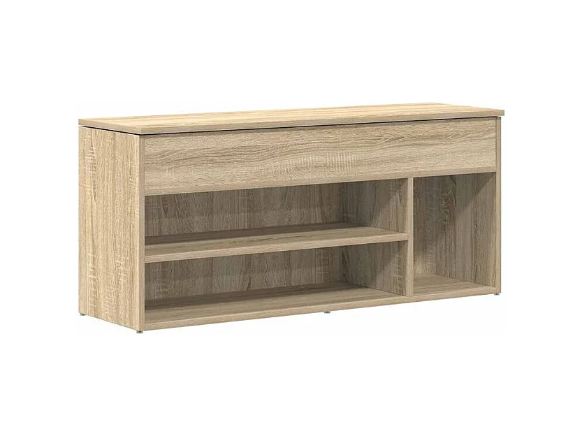 Banc à chaussures chêne sonoma 102x30,5x45 bois d'ingénierie