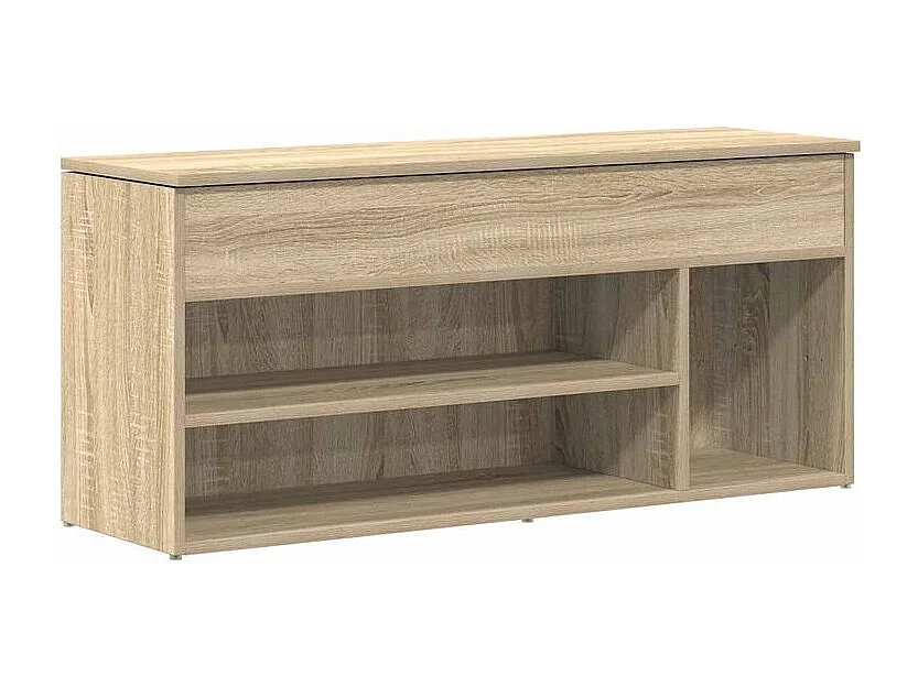 Banc à chaussures chêne sonoma 102x30,5x45 bois d'ingénierie