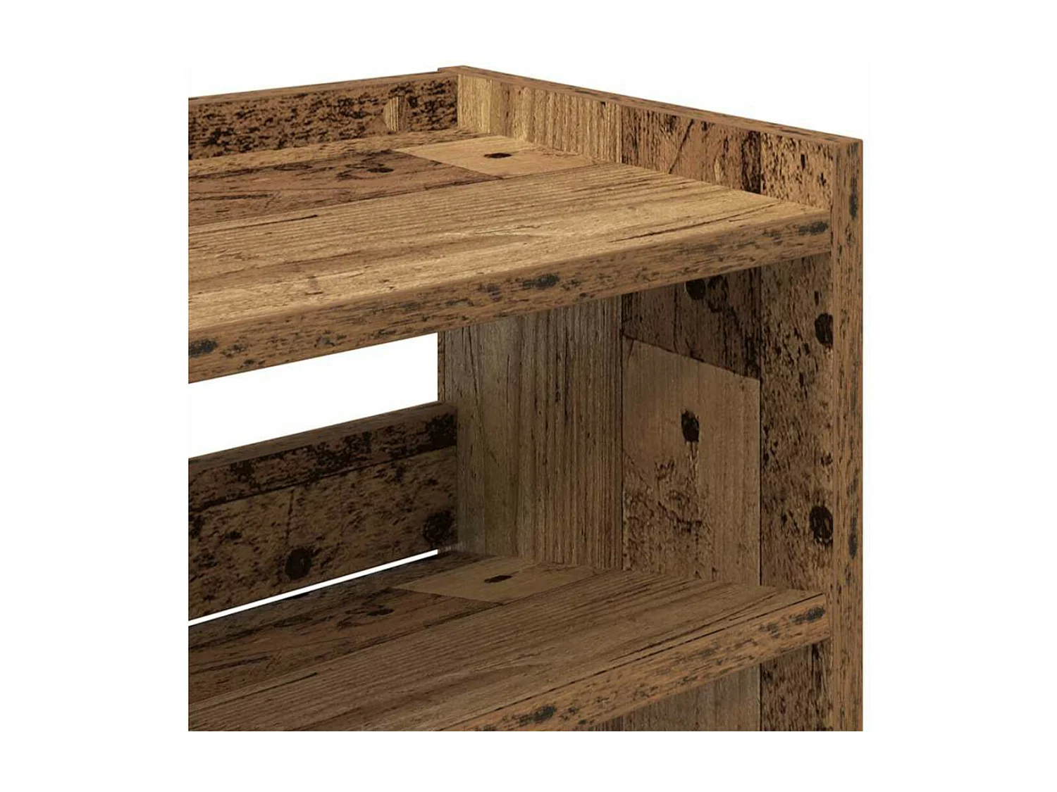 Étagère à chaussures en bois Manda L 60 x H 62cm - Rangement 3 niveaux-Couleur Noir