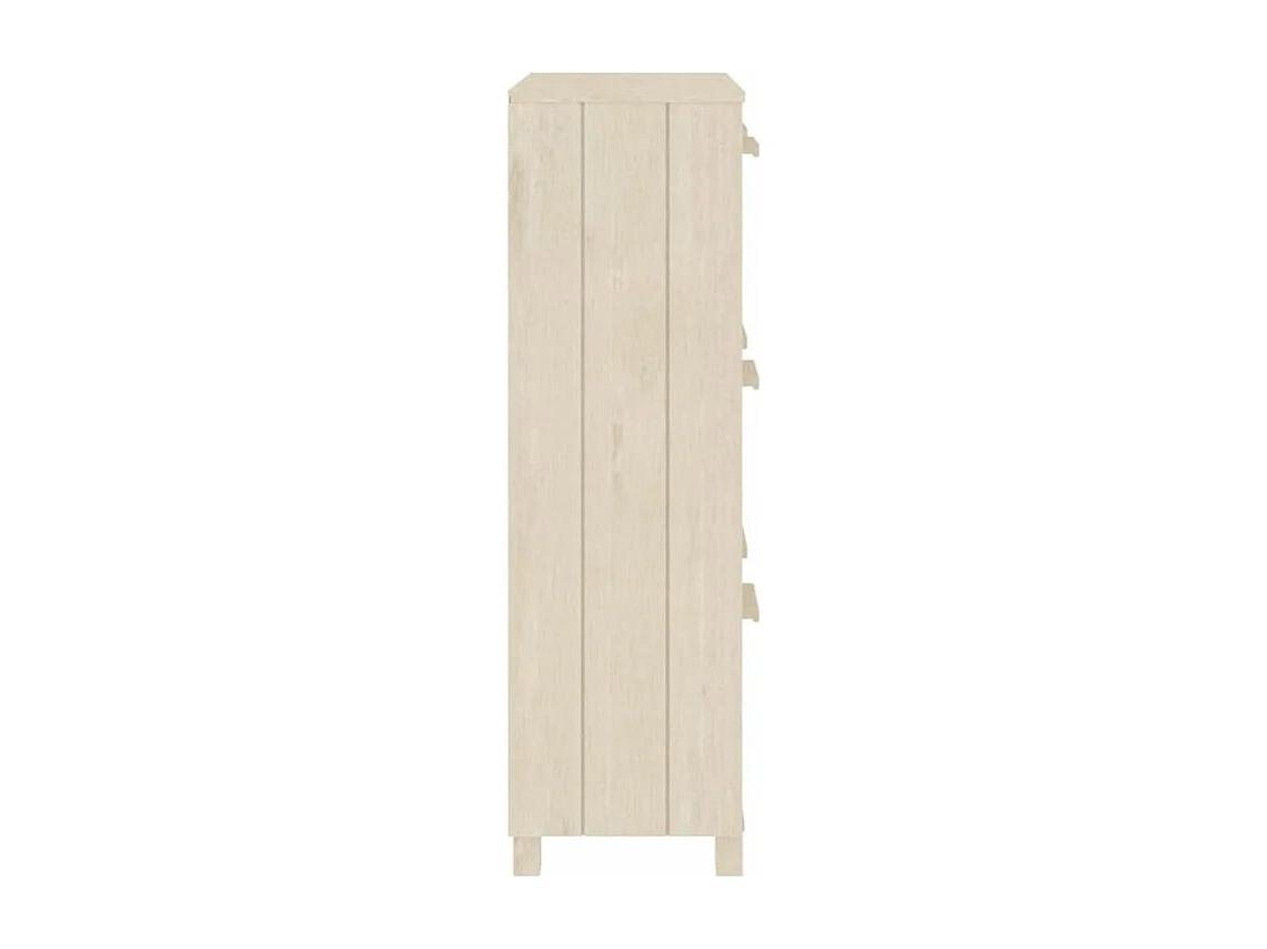 Armoire à chaussures en pin massif Verla L 60x117 - Format Pratique-Couleur Beige