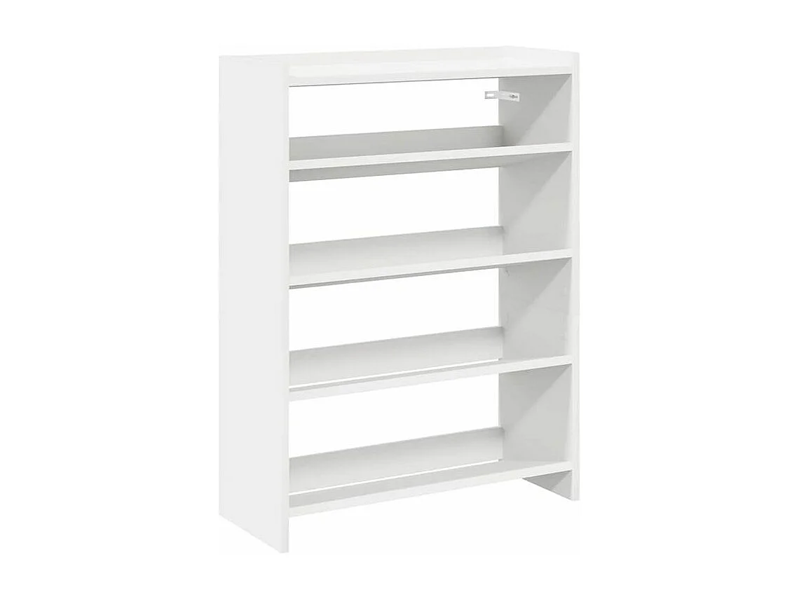 Étagère à chaussures blanc 80x25x61,5 bois d'ingénierie