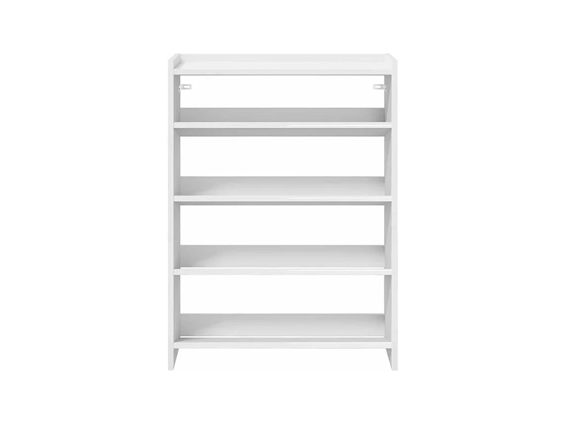 Étagère à chaussures blanc 80x25x61,5 bois d'ingénierie