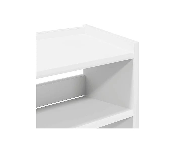 Étagère à chaussures blanc 80x25x61,5 bois d'ingénierie
