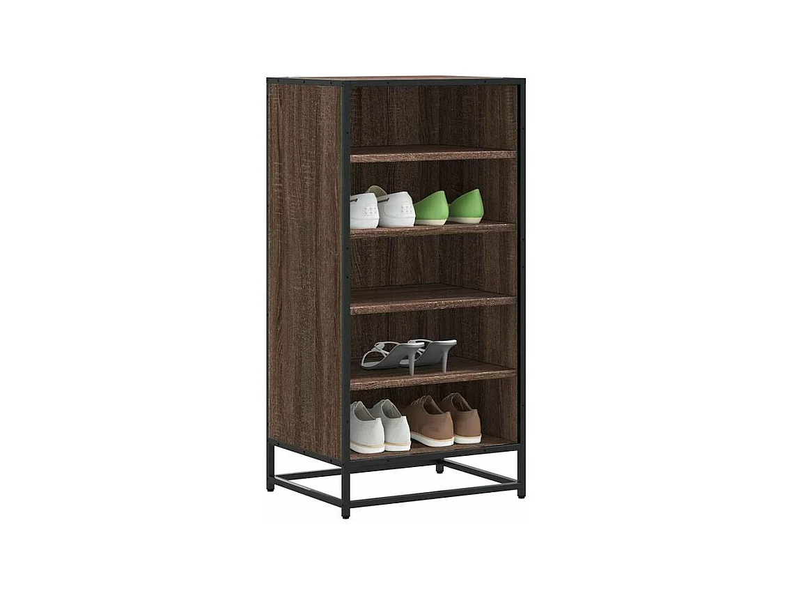 Étagère à chaussures chêne marron 48x38x97,5 bois ingénierie