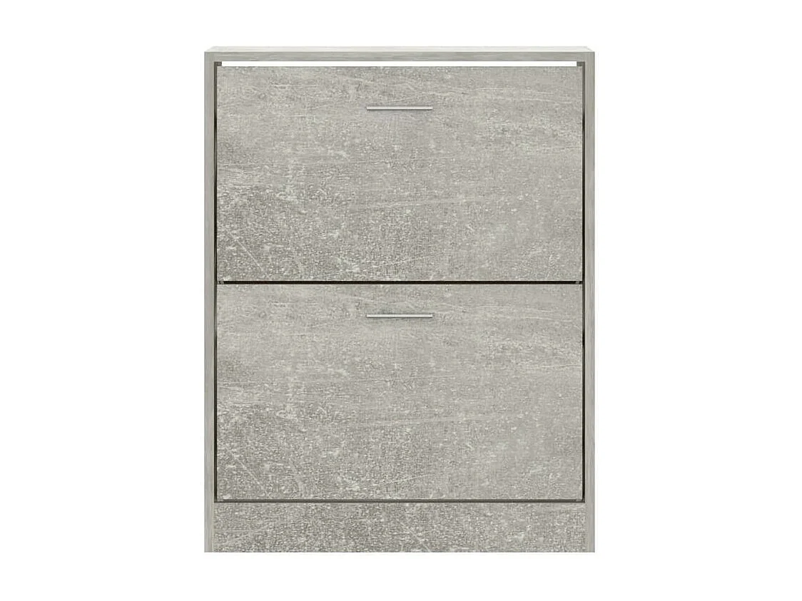 Armoire à chaussures en bois Puerto L63xH81xP24 – 2 portes rabattables-Couleur Gris béton