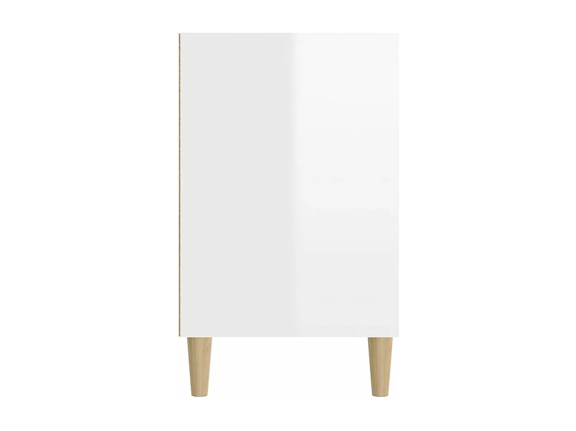 Armoire à chaussure Blanc brillant 102x36x60 Bois ingénierie