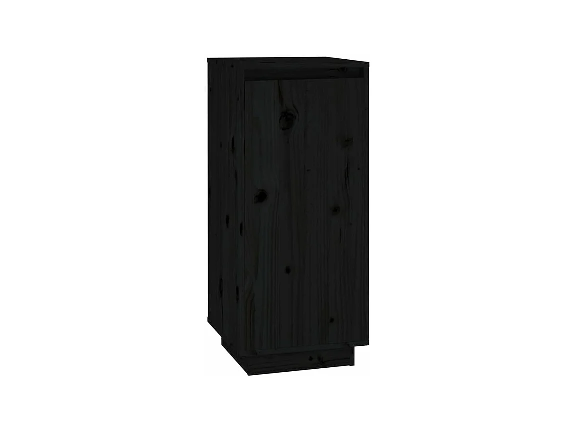 Armoire à chaussures Noir 35x35x80 Bois de pin massif
