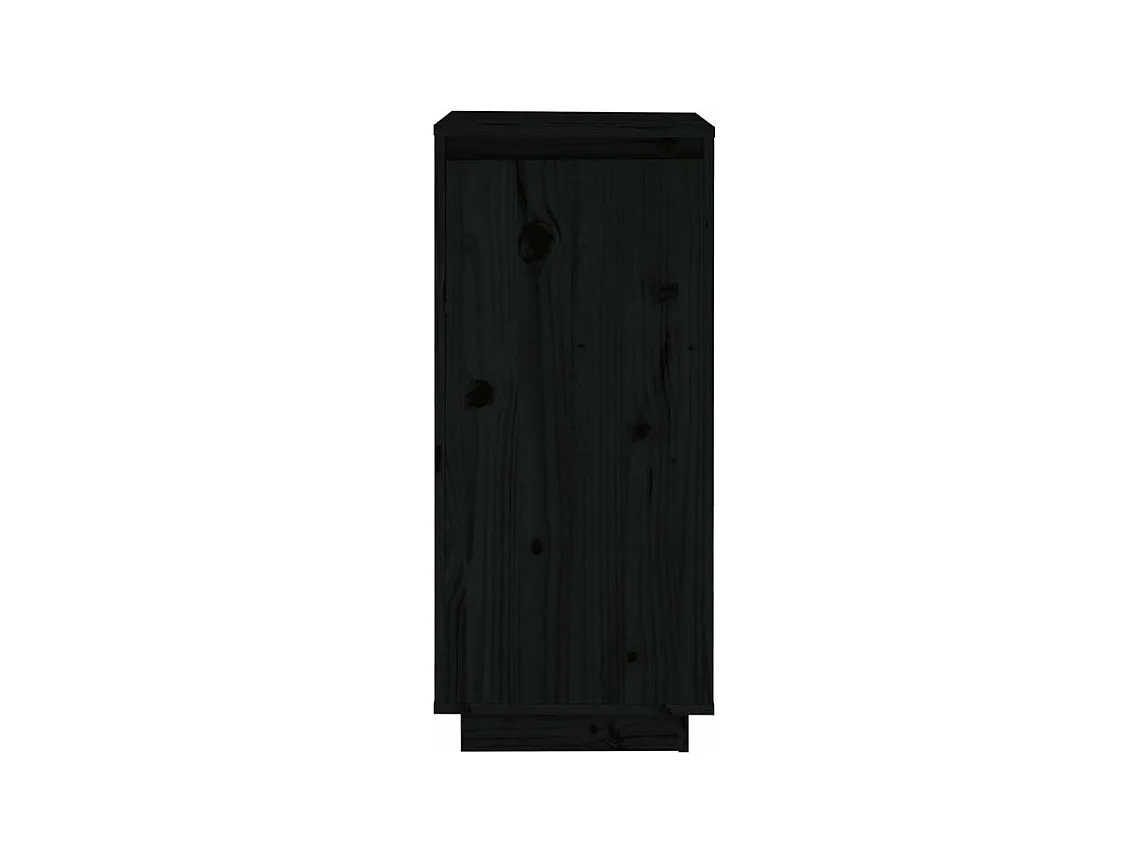 Armoire à chaussures Noir 35x35x80 Bois de pin massif