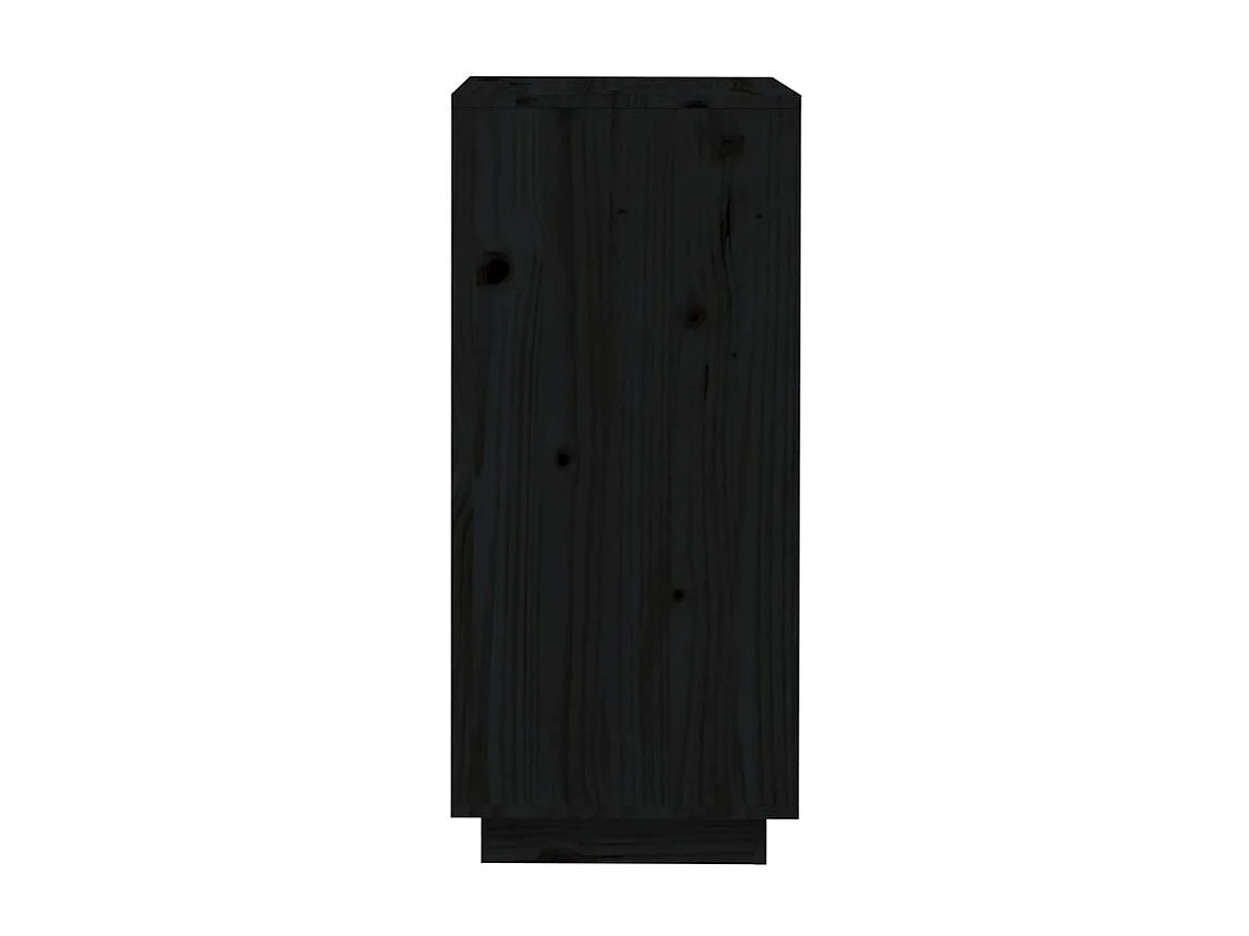 Armoire à chaussures Noir 35x35x80 Bois de pin massif