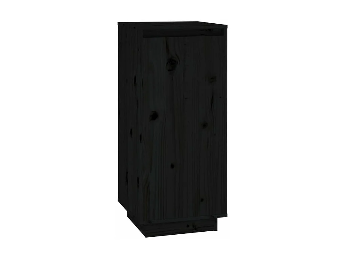 Armoire à chaussures Noir 35x35x80 Bois de pin massif