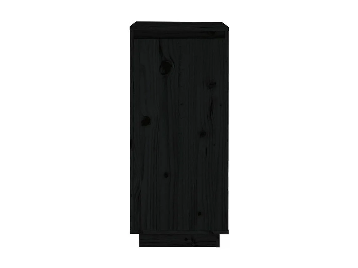 Armoire à chaussures Noir 35x35x80 Bois de pin massif