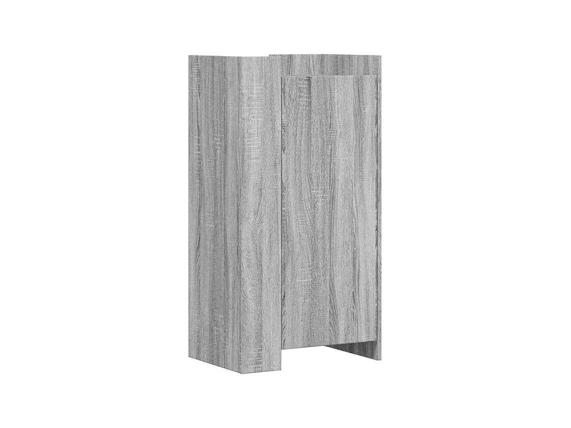 Armoire à chaussures en bois Lika L52xP37.5xH100 - Compacte et moderne-Couleur Chêne gris