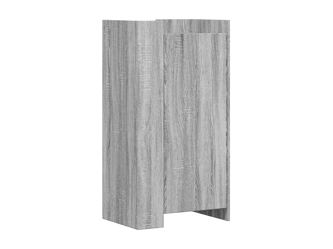 Armoire à chaussures en bois Lika L52xP37.5xH100 - Compacte et moderne-Couleur Chêne gris