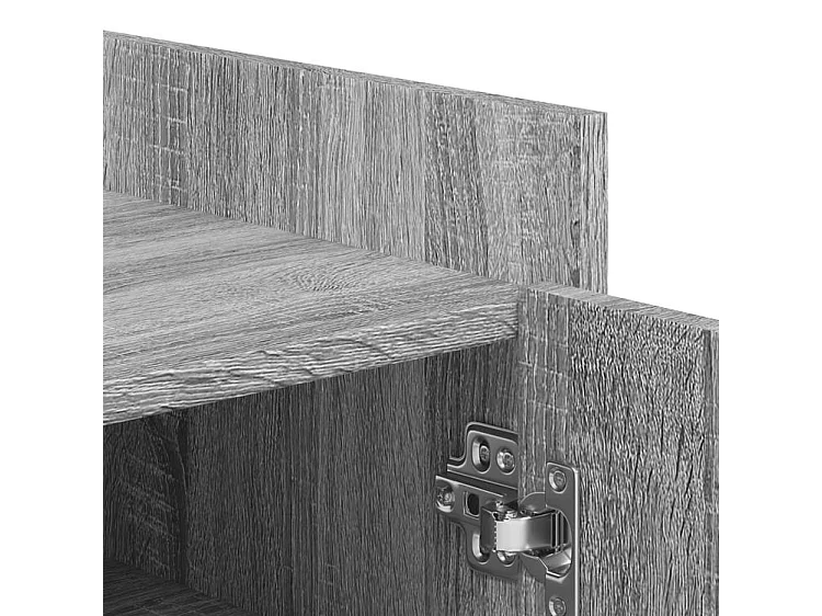 Armoire à chaussures en bois Lika L52xP37.5xH100 - Compacte et moderne-Couleur Chêne gris