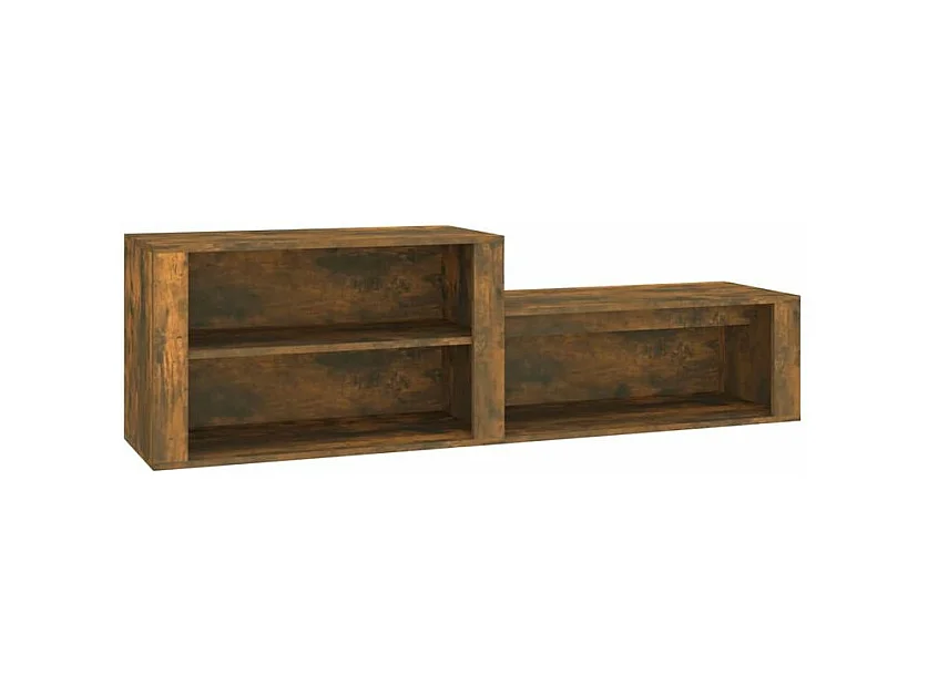 Armoire à chaussures Chêne fumé 150x35x45 Bois d'ingénierie