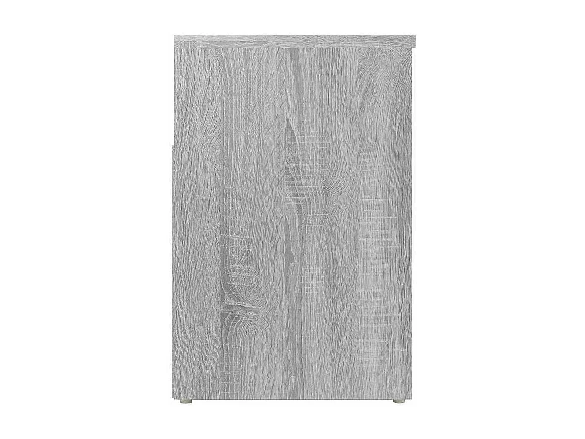 Banc à chaussures en bois Borka L 60 x H 45cm - Compact et Pratique-Couleur Chêne gris