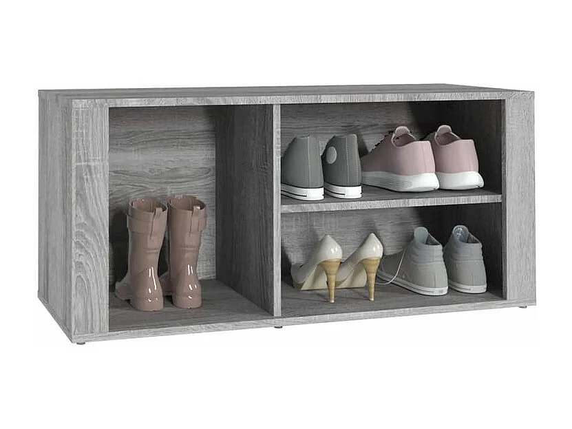 Armoire à chaussures Sonoma gris 100x35x45 Bois d'ingénierie