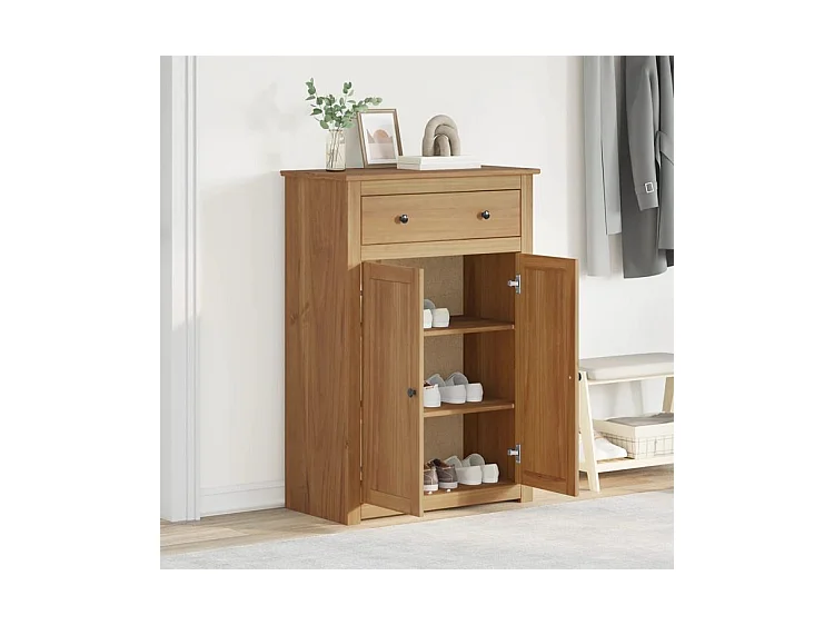 Armoire à chaussures Panama 80x40x114 bois de pin massif