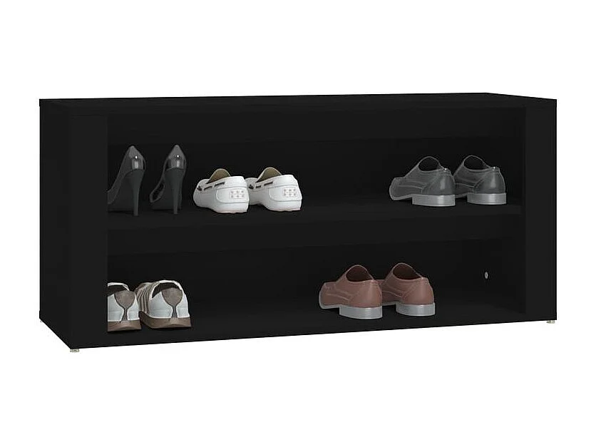 Étagère à chaussures Noir 100x35x45 Bois d'ingénierie