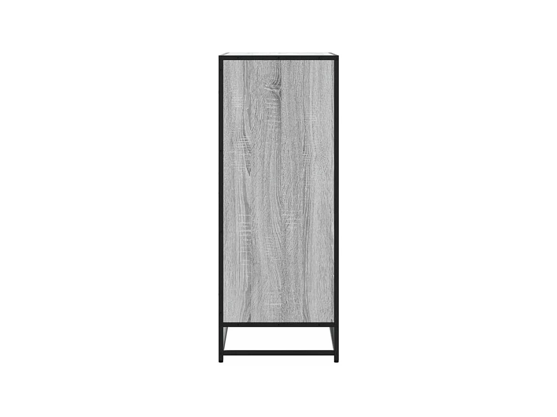 Meuble à chaussures sonoma gris bois d'ingénierie et métal