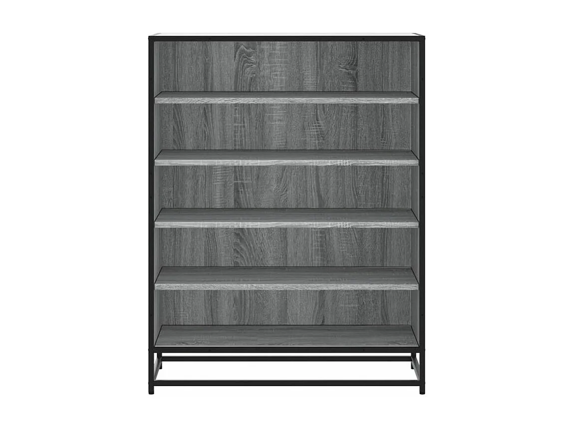 Meuble à chaussures sonoma gris bois d'ingénierie et métal