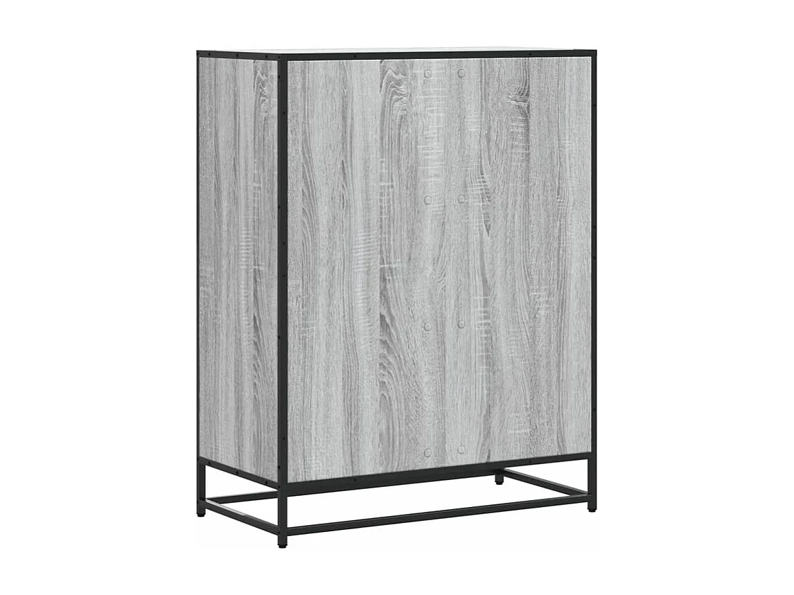 Meuble à chaussures sonoma gris bois d'ingénierie et métal