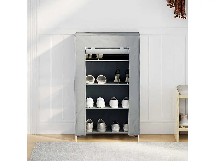 Meuble à chaussures gris 60,5x30x97 tissu non tissé