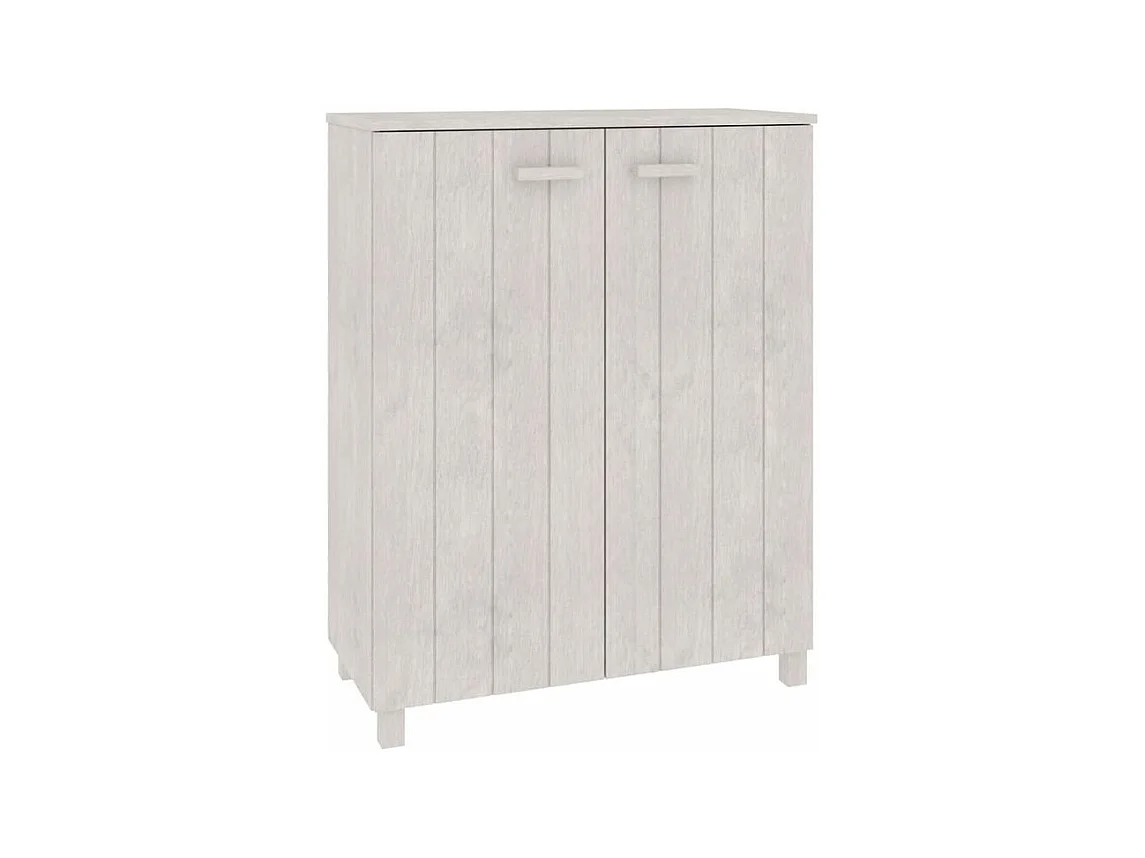 Armoire à chaussures HAMAR Blanc 85x40x108 Bois de pin