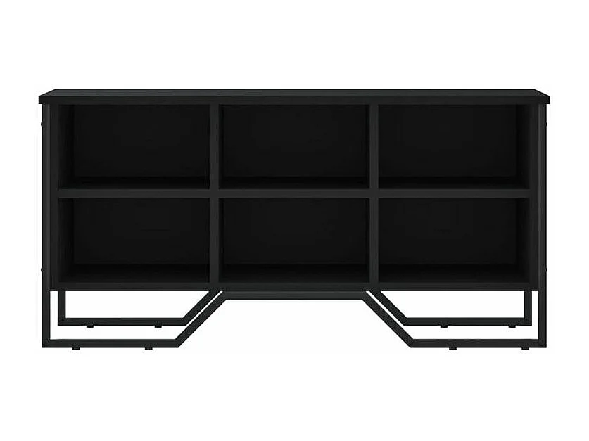 Armoire à chaussures noir 90x38x45,5 bois d'ingénierie