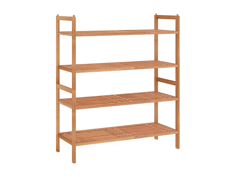 Étagères à chaussures 2 pcs 69x27x41 Bois massif de noyer