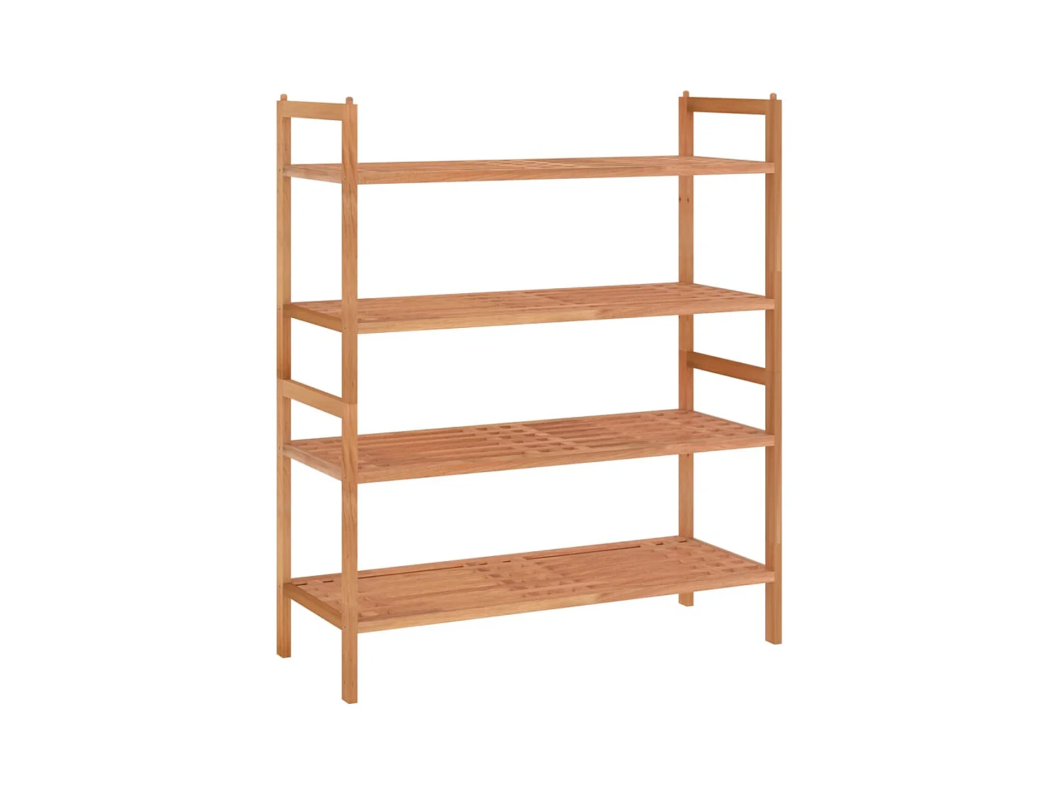 Étagères à chaussures 2 pcs 69x27x41 Bois massif de noyer