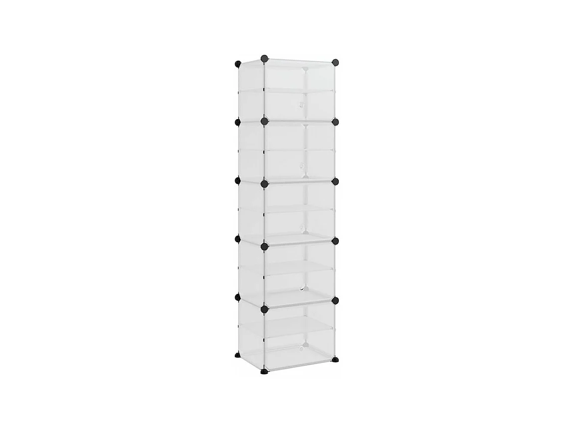 Étagère à chaussures Transparent 44x31,5x153,5 PP